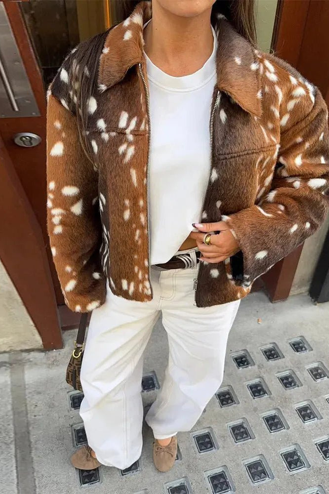 SOKYND Rachel Bambi Faux Fur Jacket JacketSOKYND-693463-SUI-S-95383JacketS
