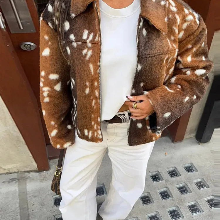 SOKYND Rachel Bambi Faux Fur Jacket JacketSOKYND-693463-SUI-S-95383JacketS