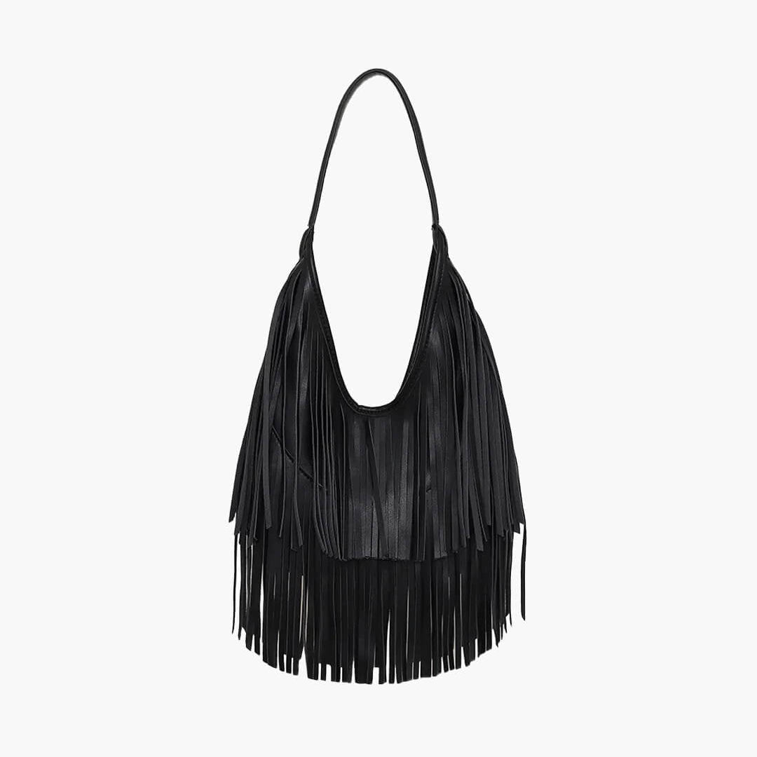 SOKYND Rebecca Tasseled Hobo Bag BagSOKYND-433687-BLA-OS-25591Black
