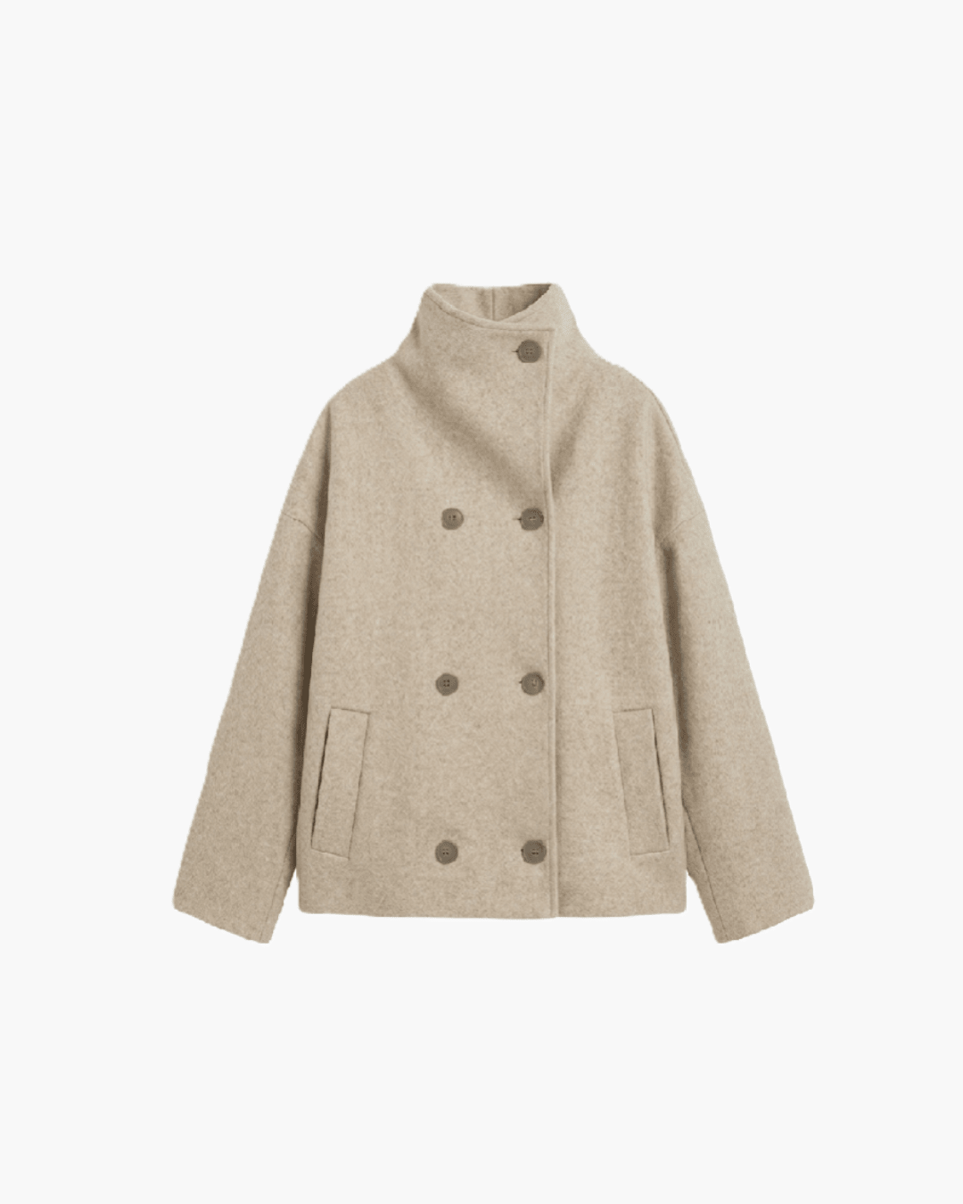 SOKYND Rikka Jacket with Stand Collar Coats & JacketsTa1767356248736672430BeigeXS