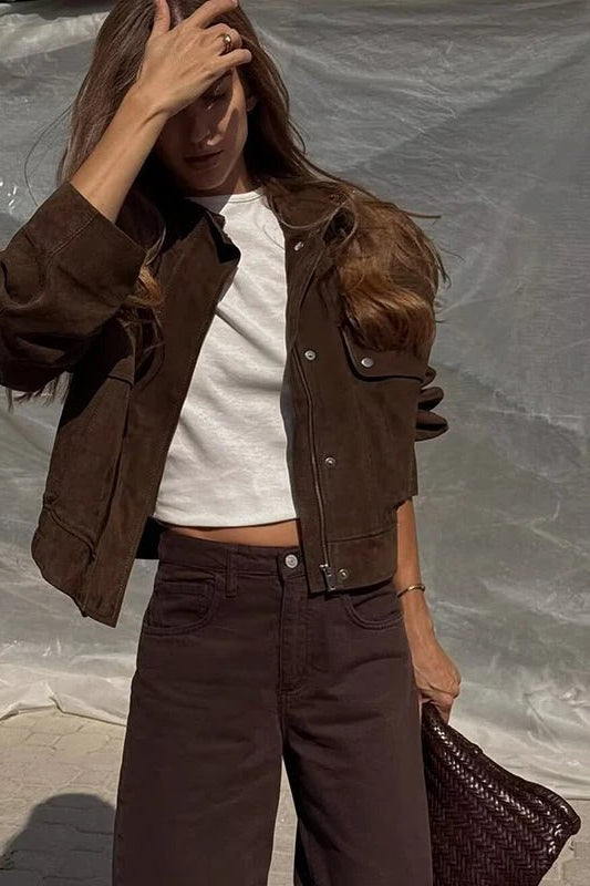 SOKYND Riley Faux Suede Jacket Coats & JacketsuD1774219786690185103XS