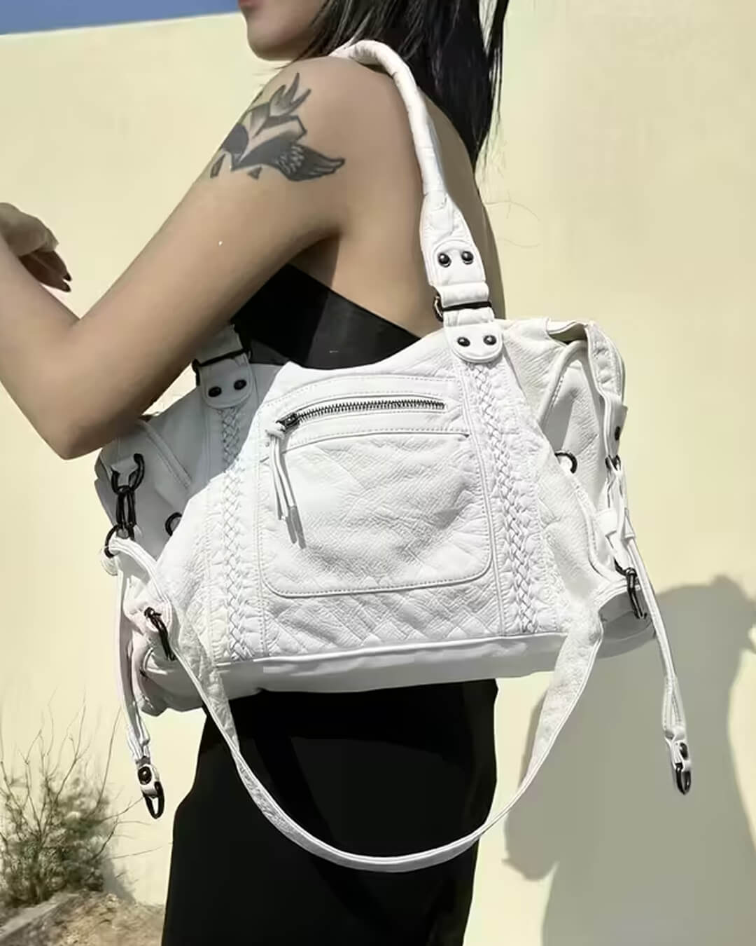 SOKYND Sandra Shoulder Bag BagSOKYND-695831-WHI-OS-87127White