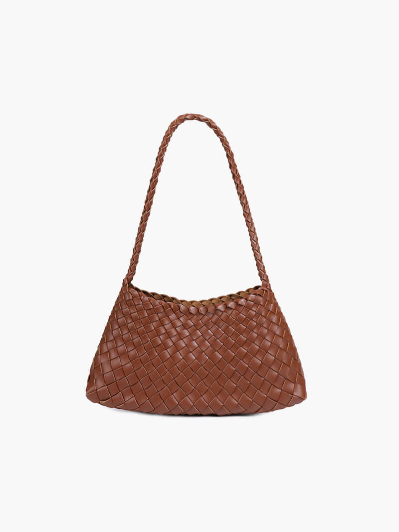 SOKYND Sarah Vegan Leather Woven Bag Small BagSOKYND-220119-BRO-S-76823BrownSmall