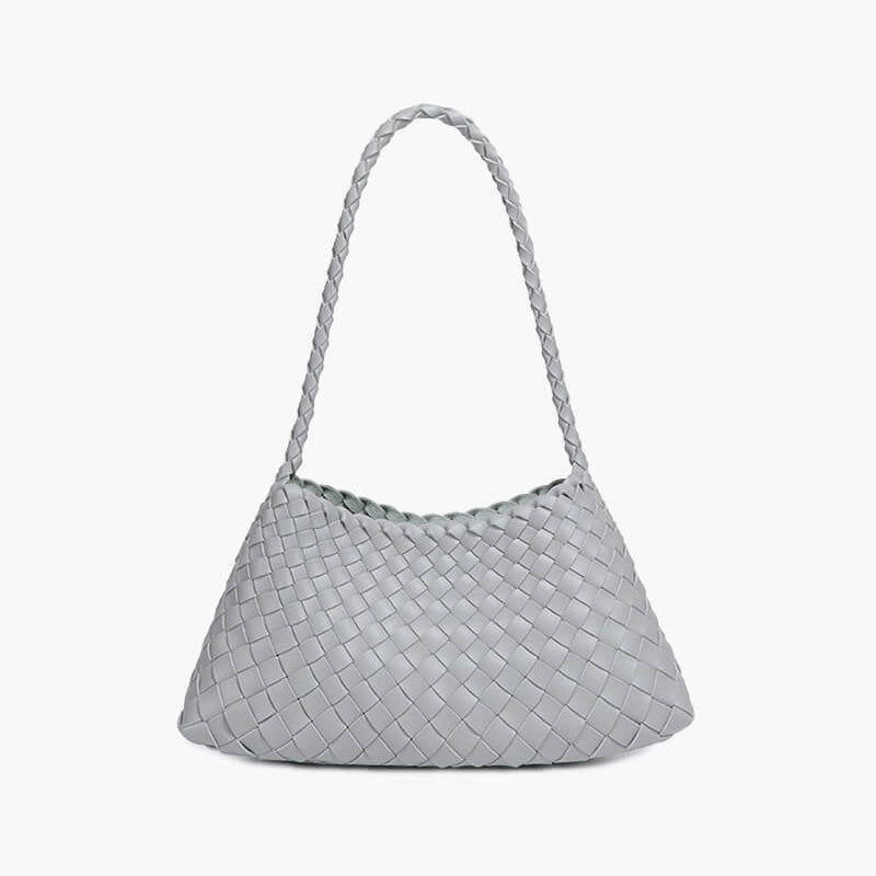 SOKYND Sarah Vegan Leather Woven Bag Small BagSOKYND-220119-GRE-S-07895GreySmall