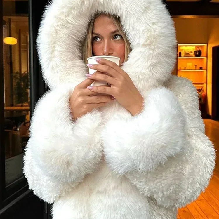 SOKYND Shelby Faux Fur Jacket Coats & Jacketski1767356248743829275WhiteS