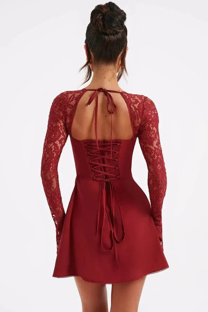 SOKYND Sylva Mini Dress with Lace Details DressSOKYND-479639-BLA-S-06103BlackS