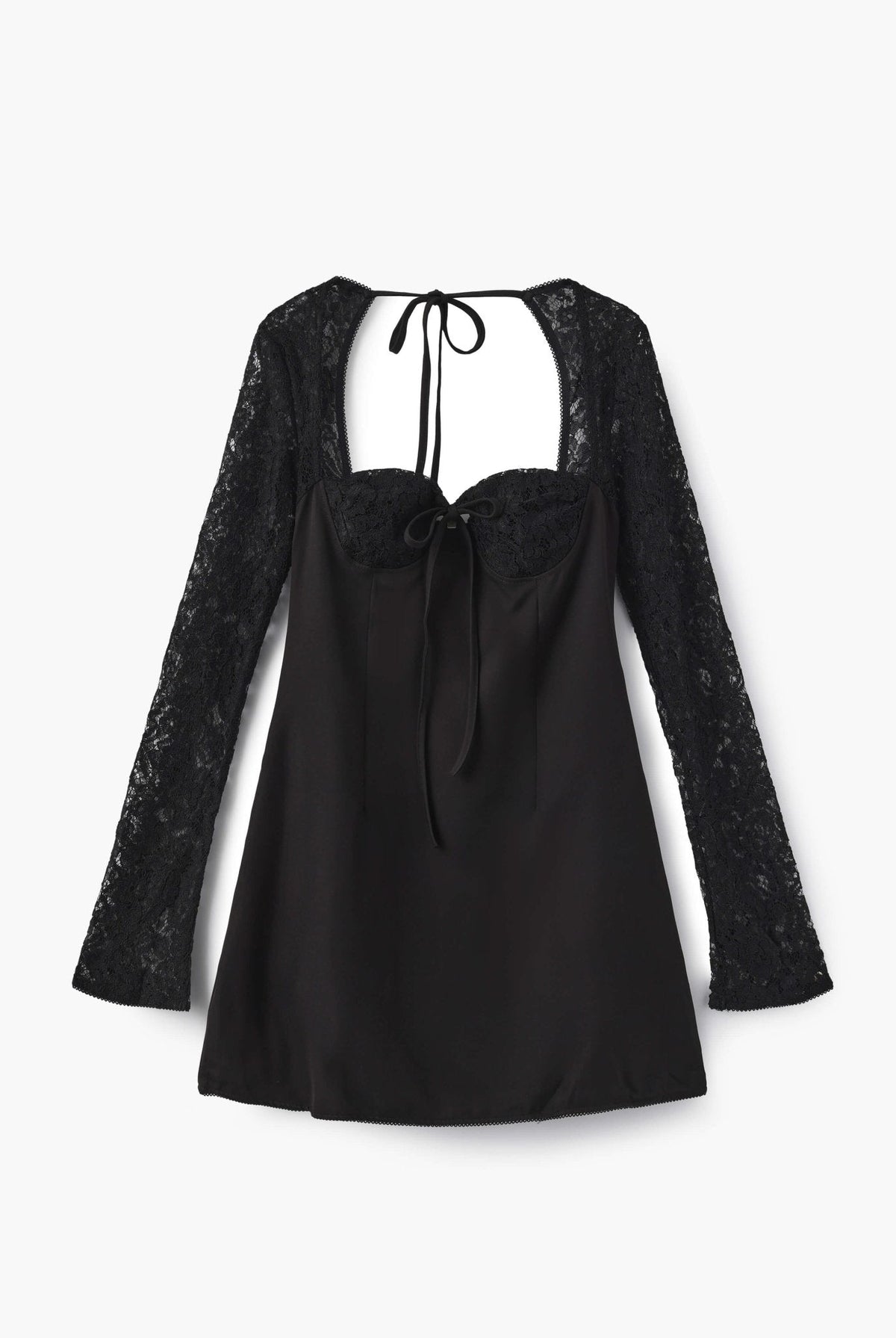 SOKYND Sylva Mini Dress with Lace Details DressBlackXS