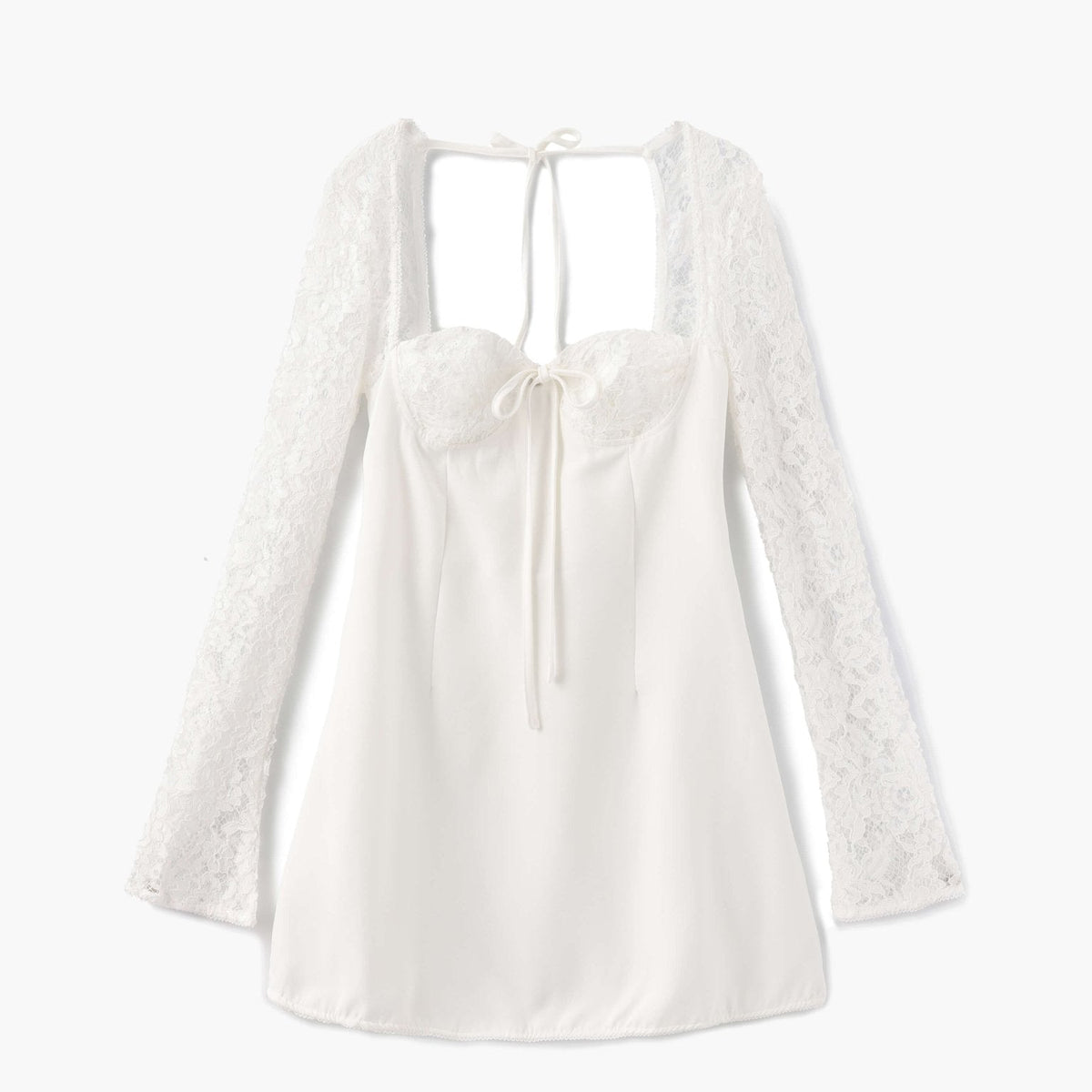 SOKYND Sylva Mini Dress with Lace Details DressWhiteXS