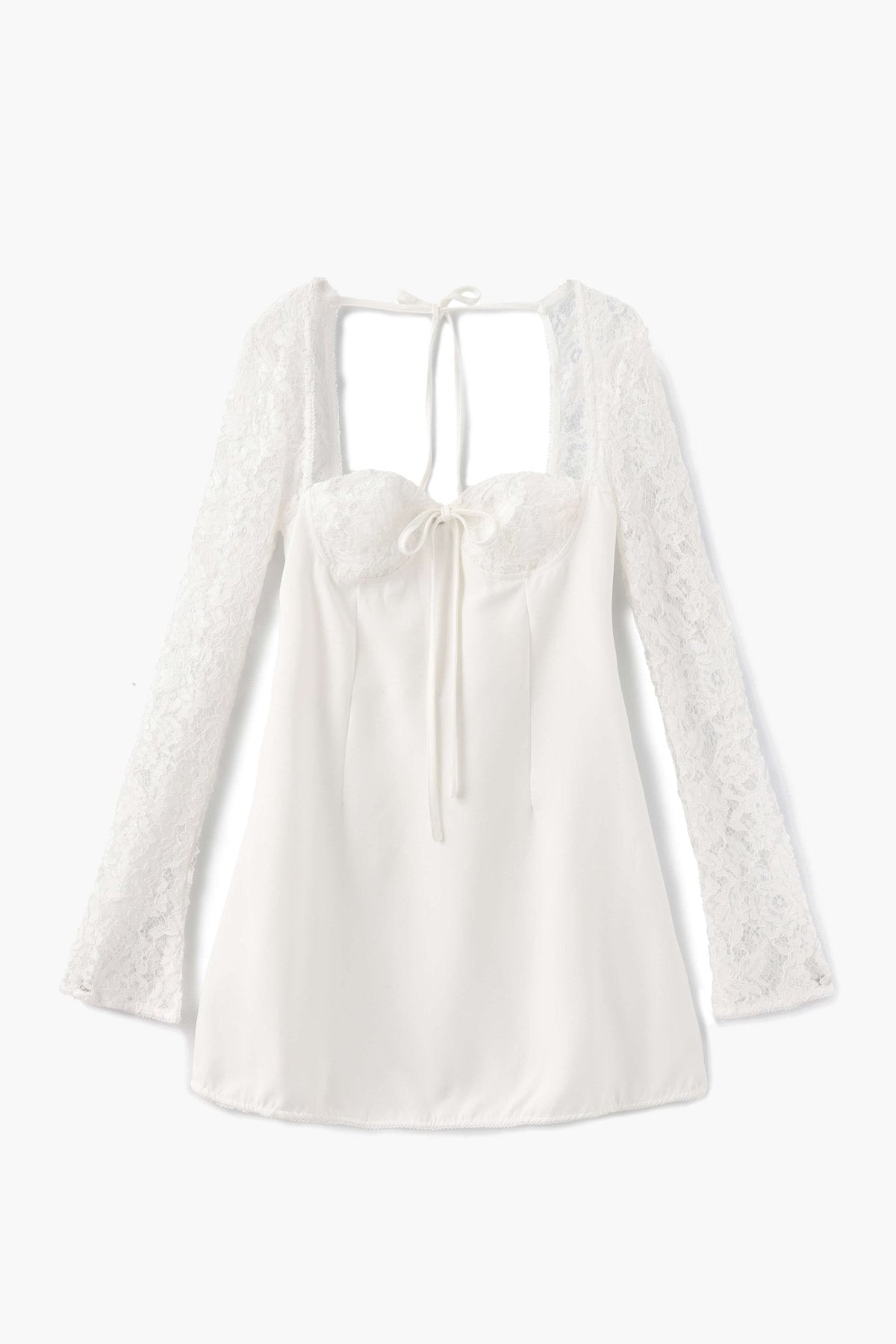 SOKYND Sylva Mini Dress with Lace Details DressWhiteXS