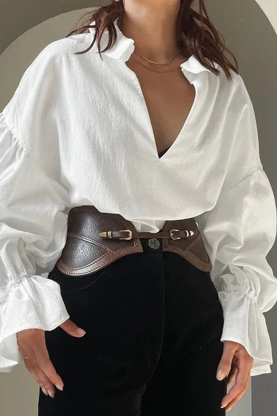 SOKYND Yelena V-Neck Puff Sleeve Blouse TopsSOKYND-719063-DEF-S-32919S