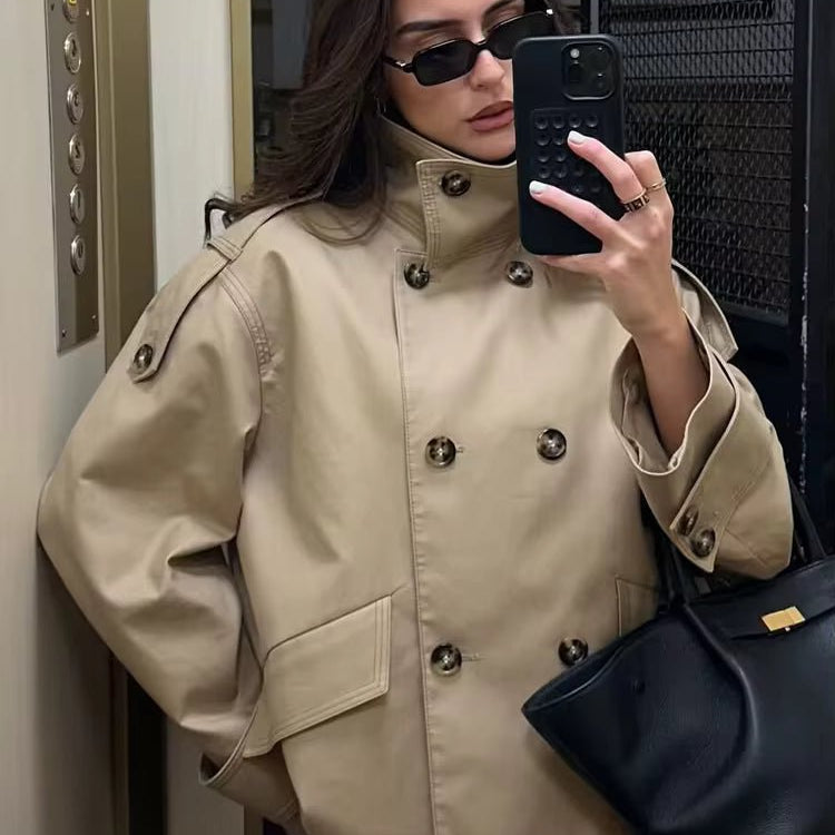 SOKYND Zoe Beige Double Breasted Trench CoatSOKYND-986391-BEI-XS-91223BeigeXS