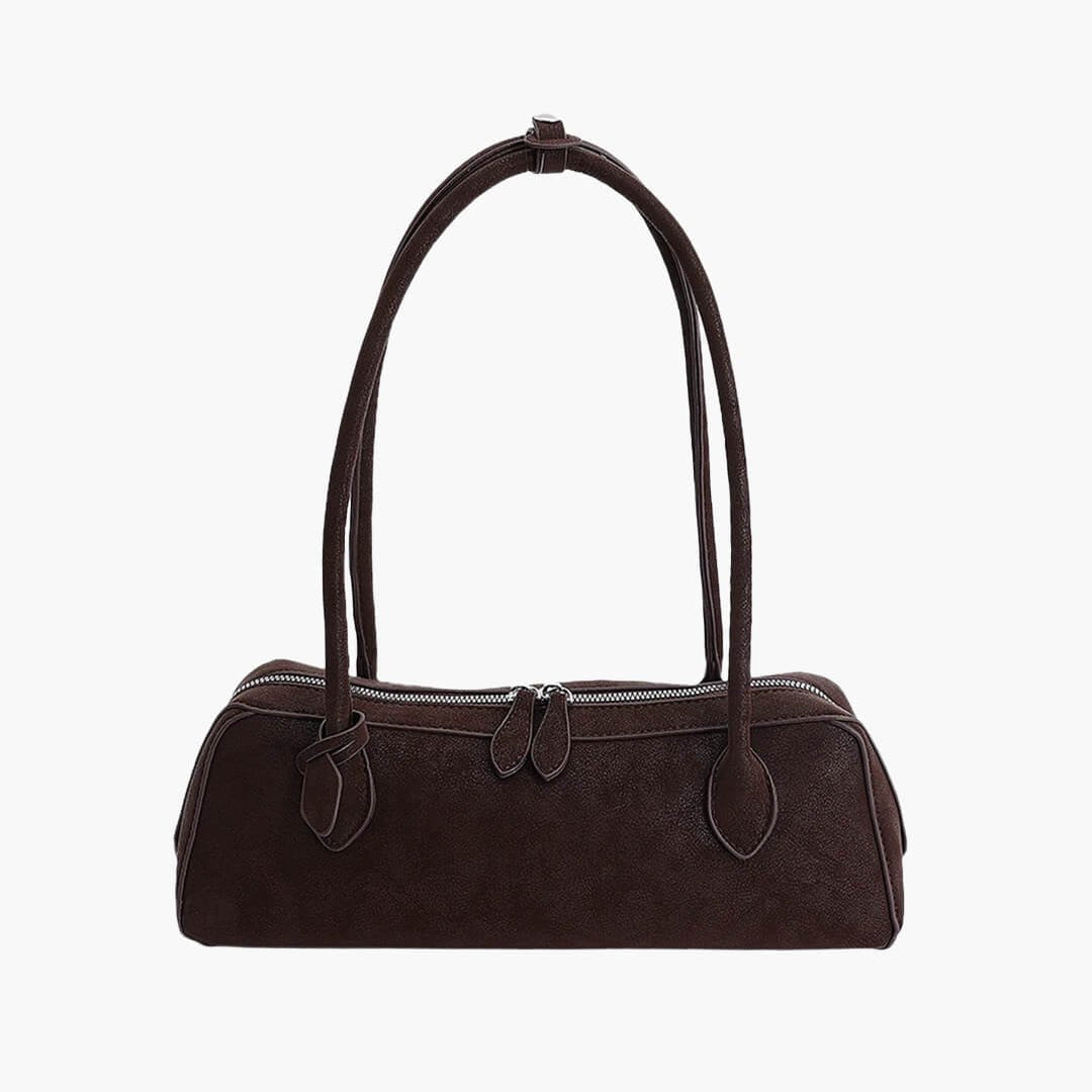 Emma Faux Suede Baguette Bag