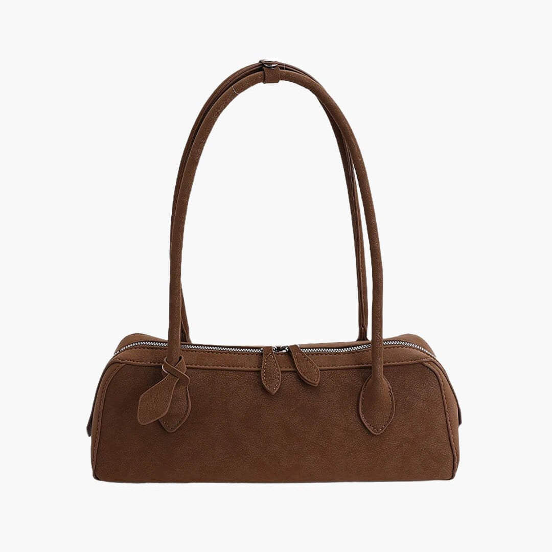 Emma Faux Suede Baguette Bag