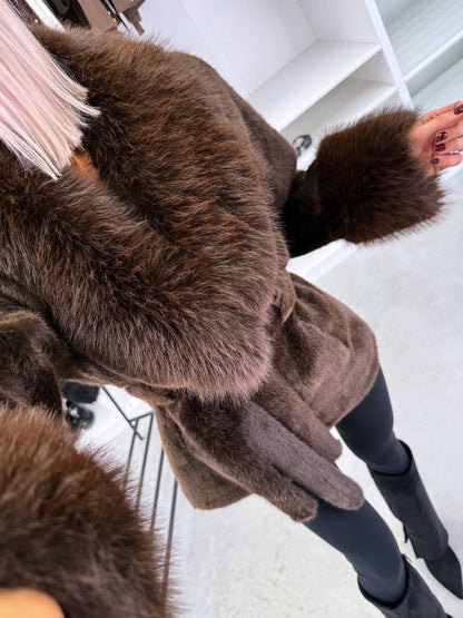 Amanda Belted Faux Fur Coat
