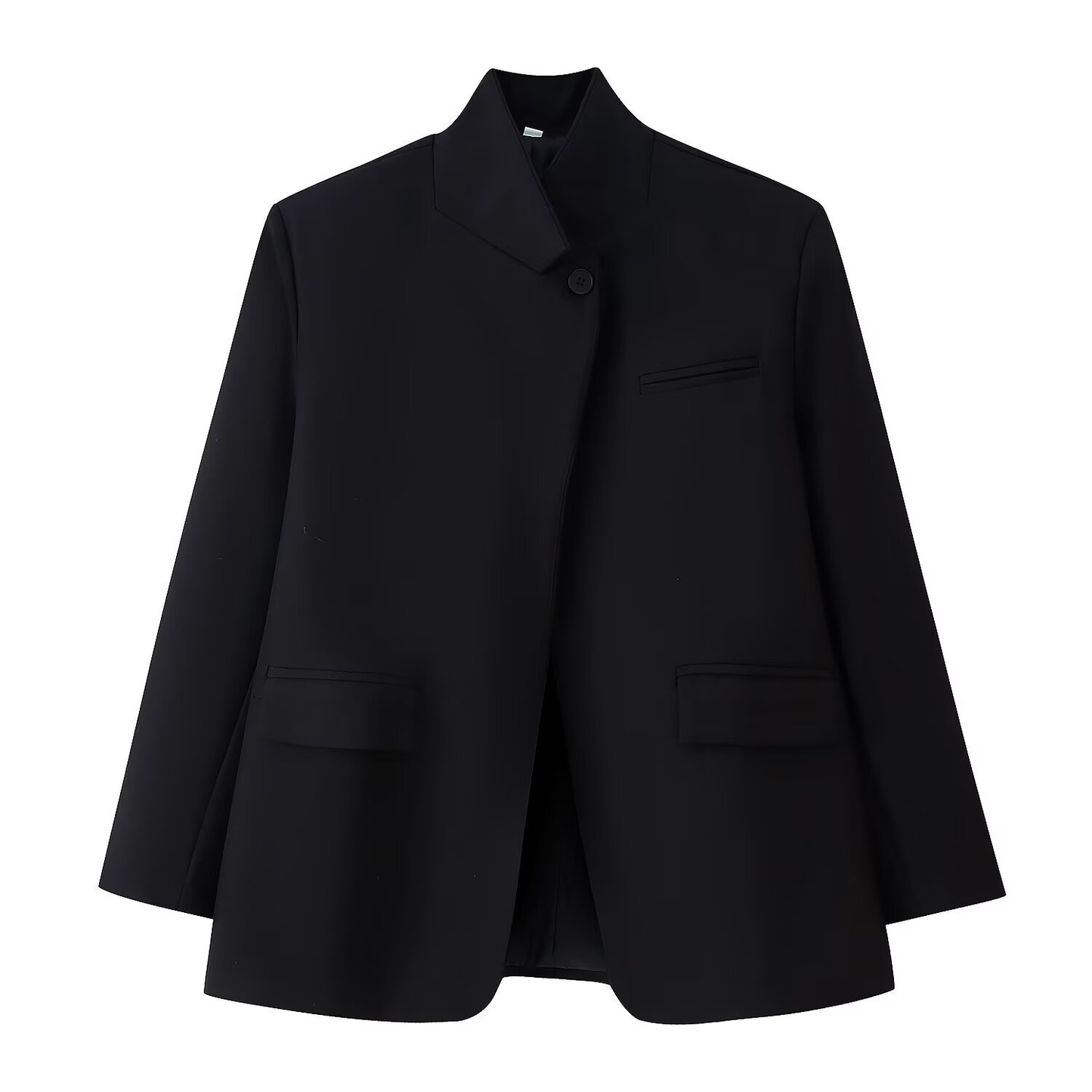 Miriam Plaid Stand Collar Blazer