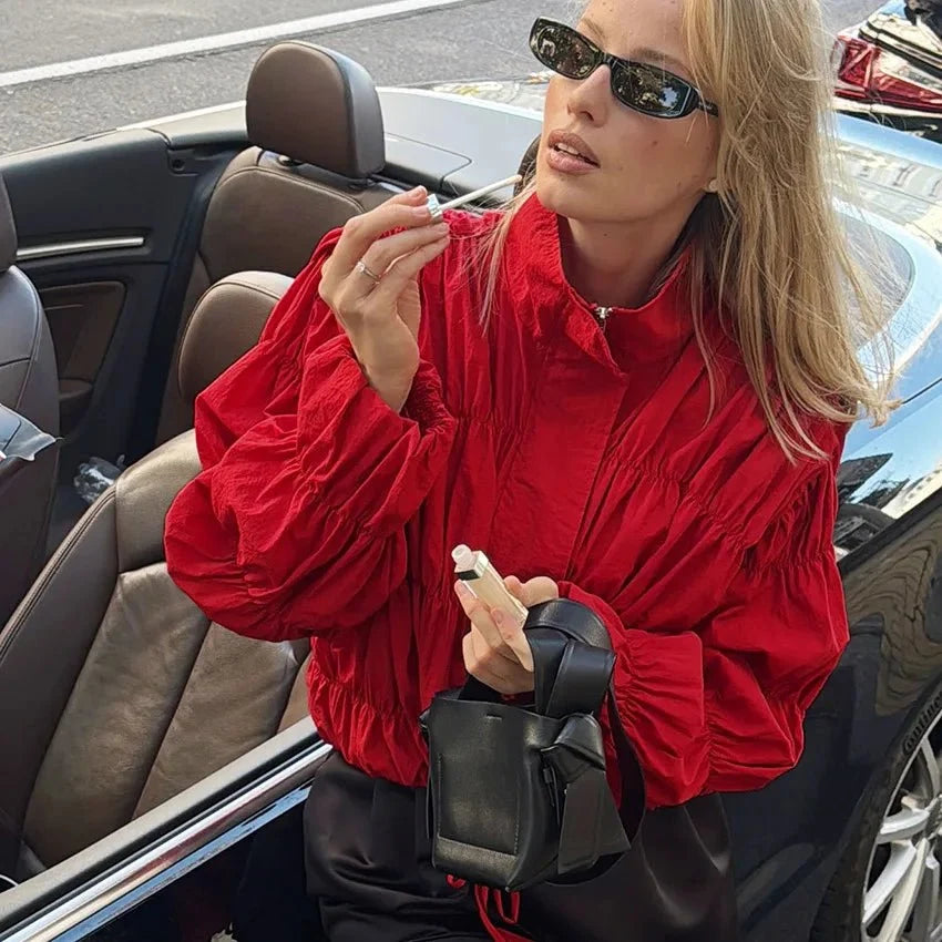 Kate Ruched Zip Jacket