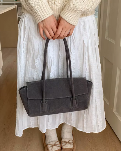 Alicia Vintage Faux Suede Shoulder Bag