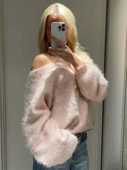 Pull Mohair Épaules Dégagées Lara
