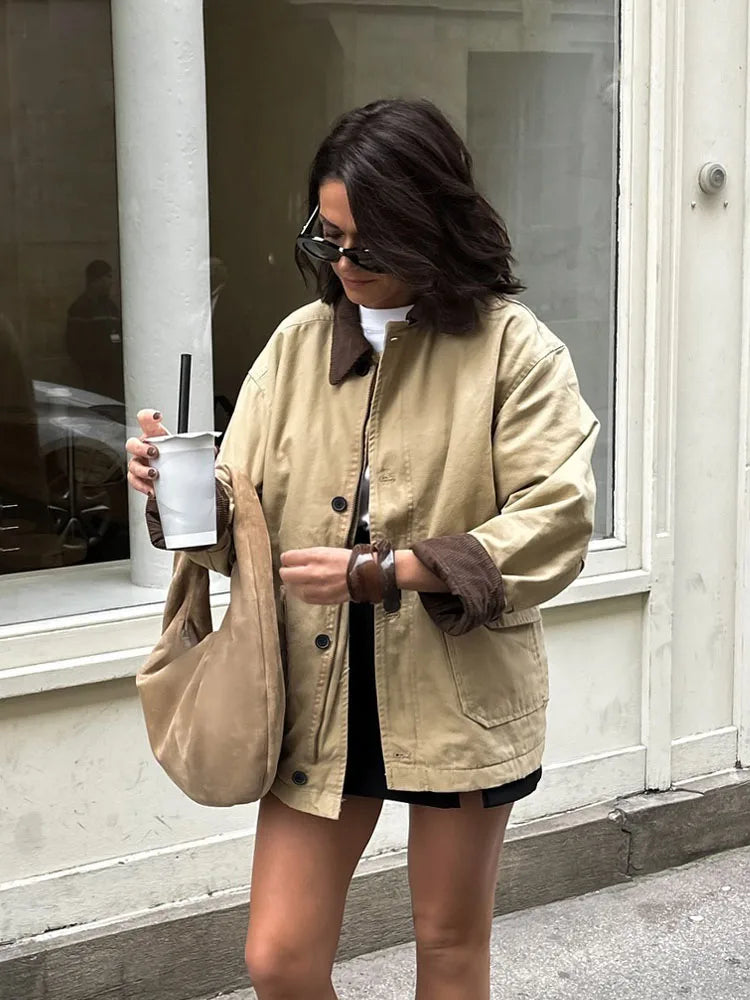 Linda Vintage Utility Canvas Jacket
