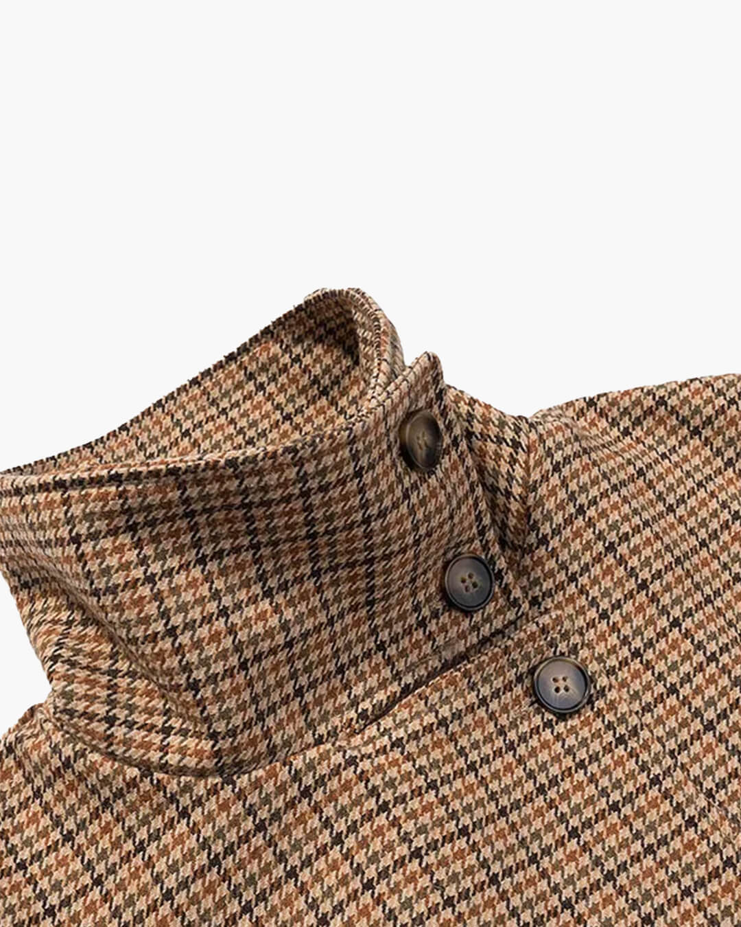 Amy Funnel Neck Houndstooth Short Jacket