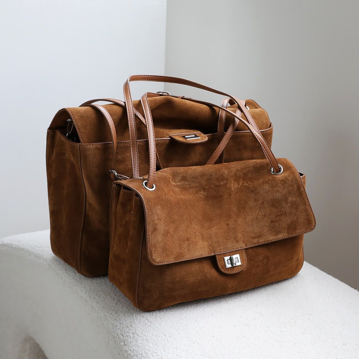 Olivia Frosted Leather Retro Tote Bag