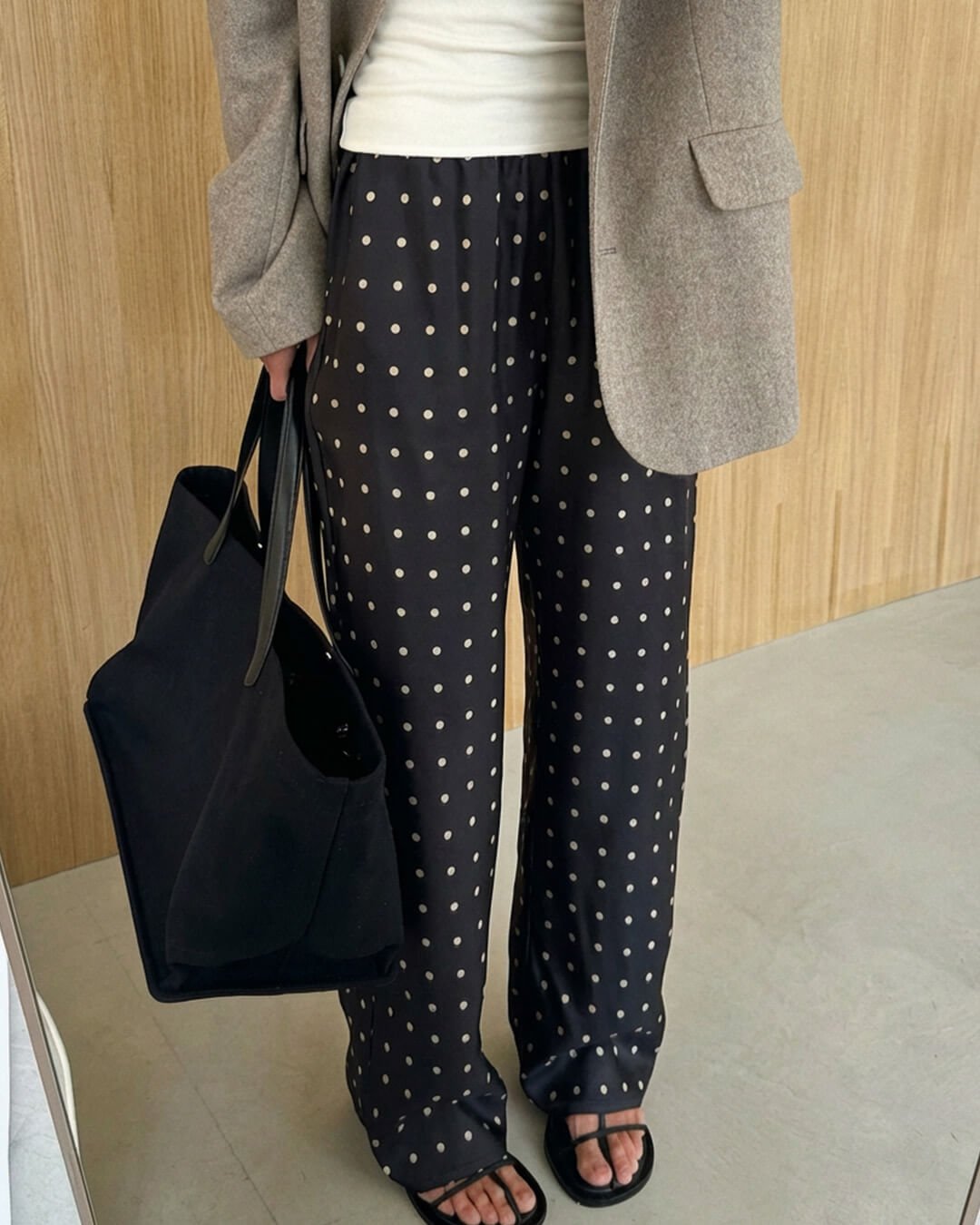 Catalina Polka Dot Satin Pants