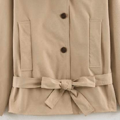 Jenny Asymmetric Belted Trench Coat