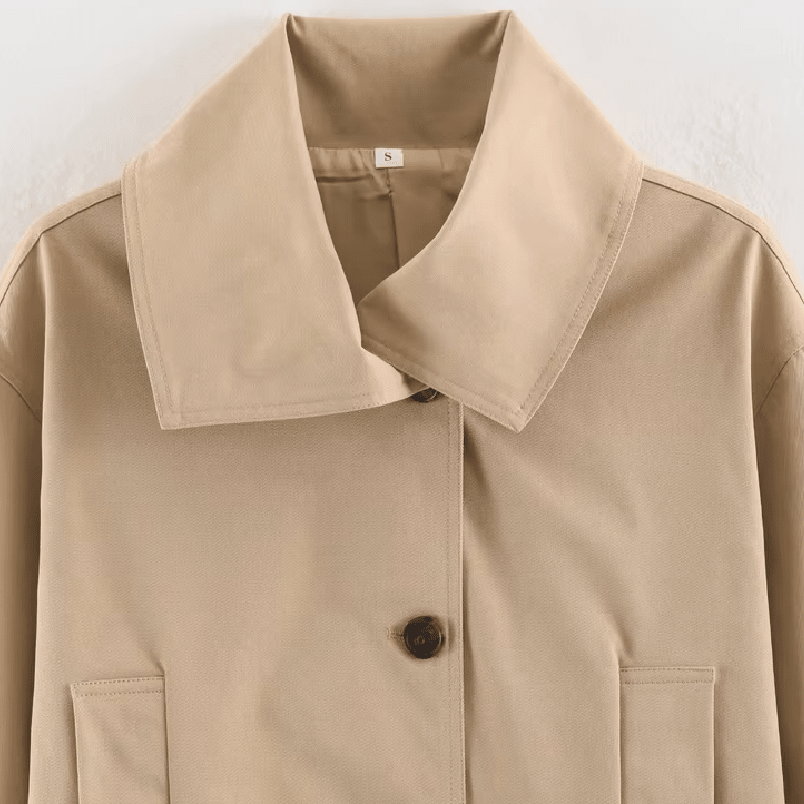 Jenny Asymmetric Belted Trench Coat