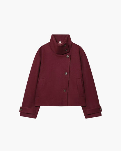 Alice Rose Buckle Stand Collar Coat