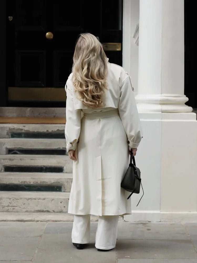 Amanda High Neck Belted Trench Coat