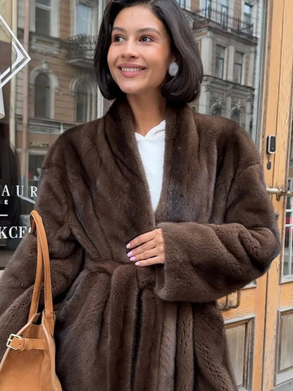 Daniela Gürtel-Kunstfell-Jacke