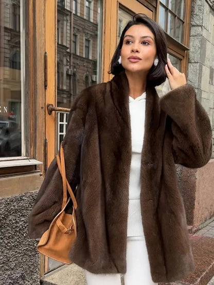 Daniela Gürtel-Kunstfell-Jacke