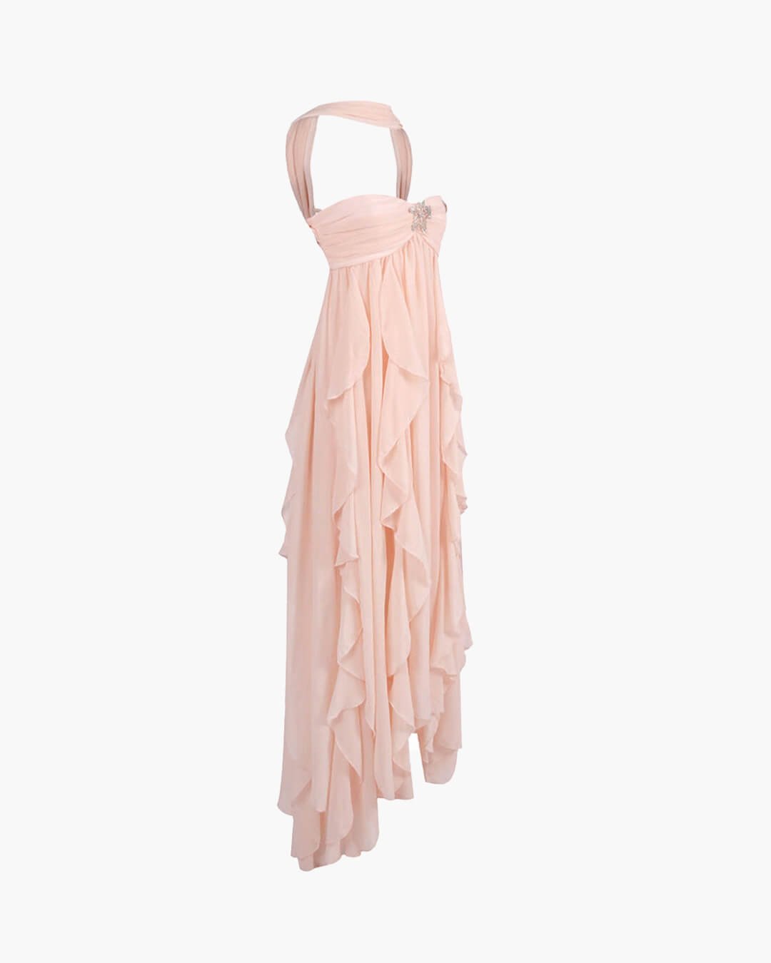 Emmi Strapless Ruffled Maxi Dress