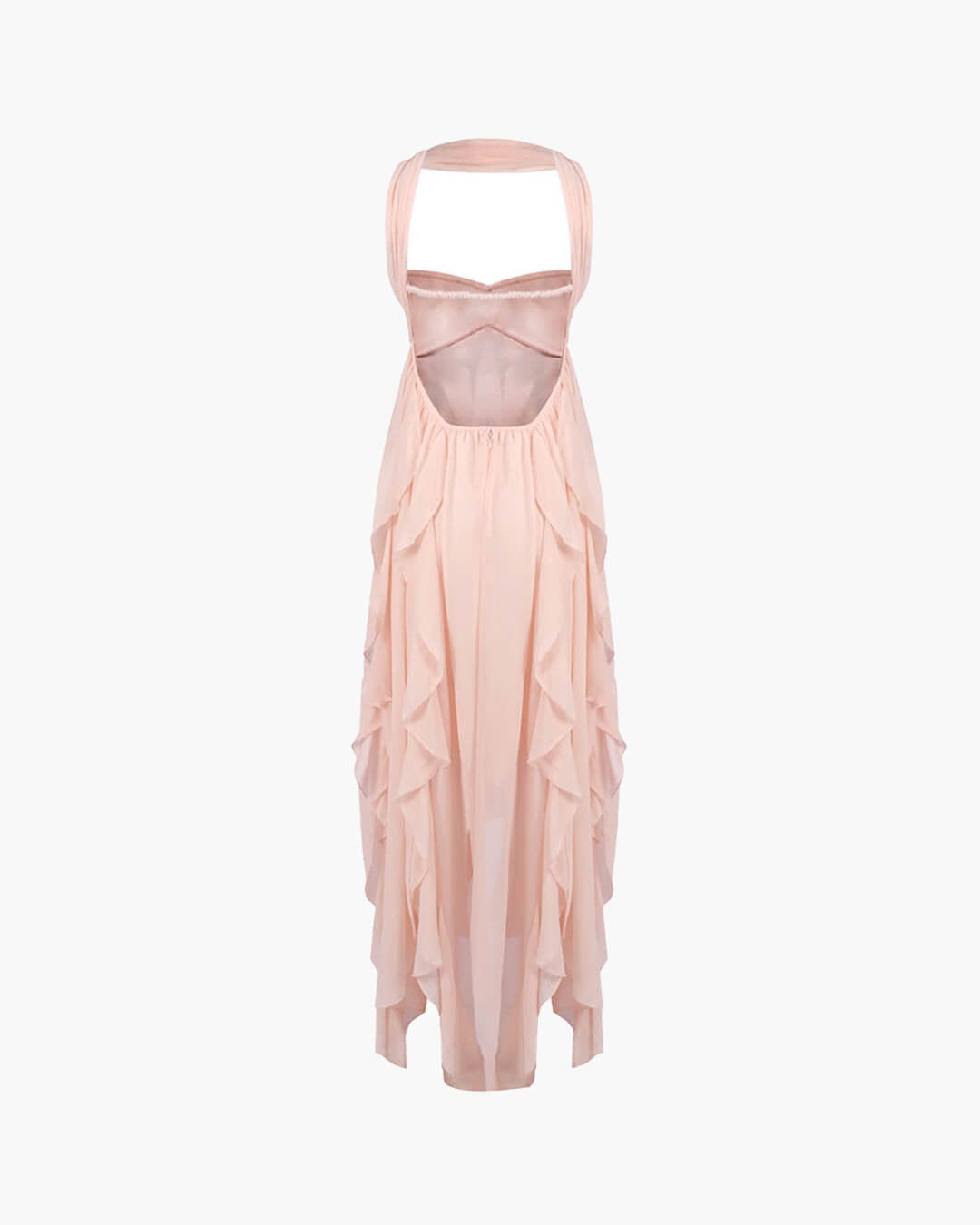 Emmi Strapless Ruffled Maxi Dress