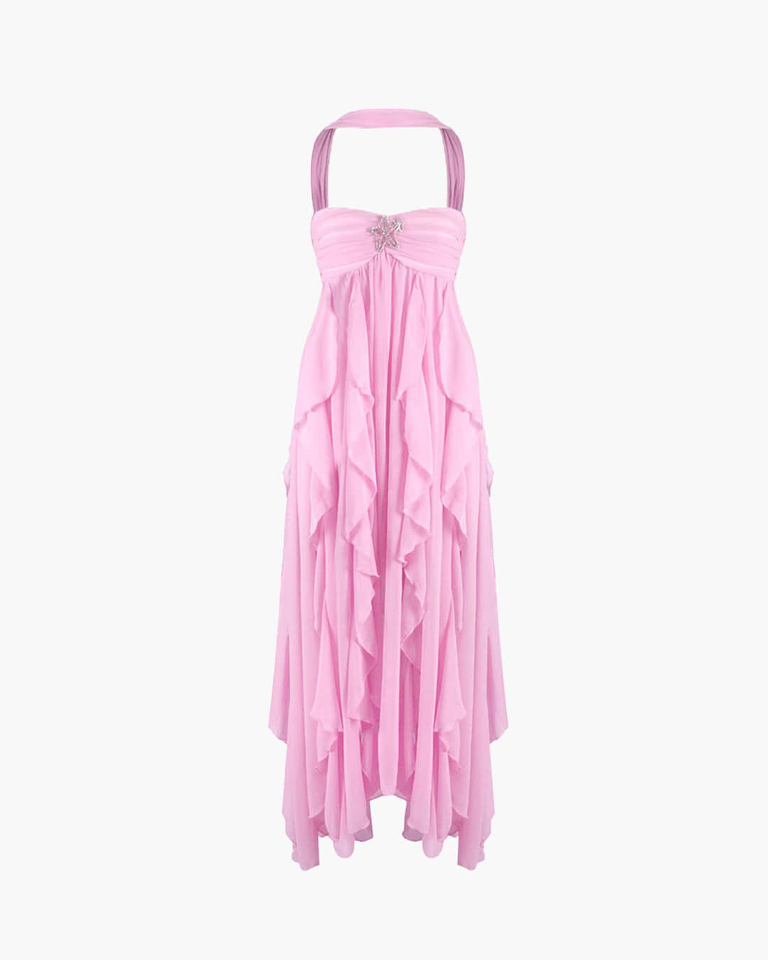 Emmi Strapless Ruffled Maxi Dress