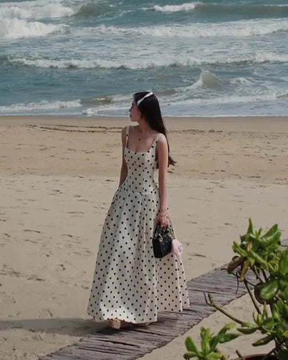 Vestido midi de bolinhas Martha