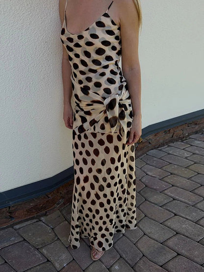 Vestido slip estampado Sophia