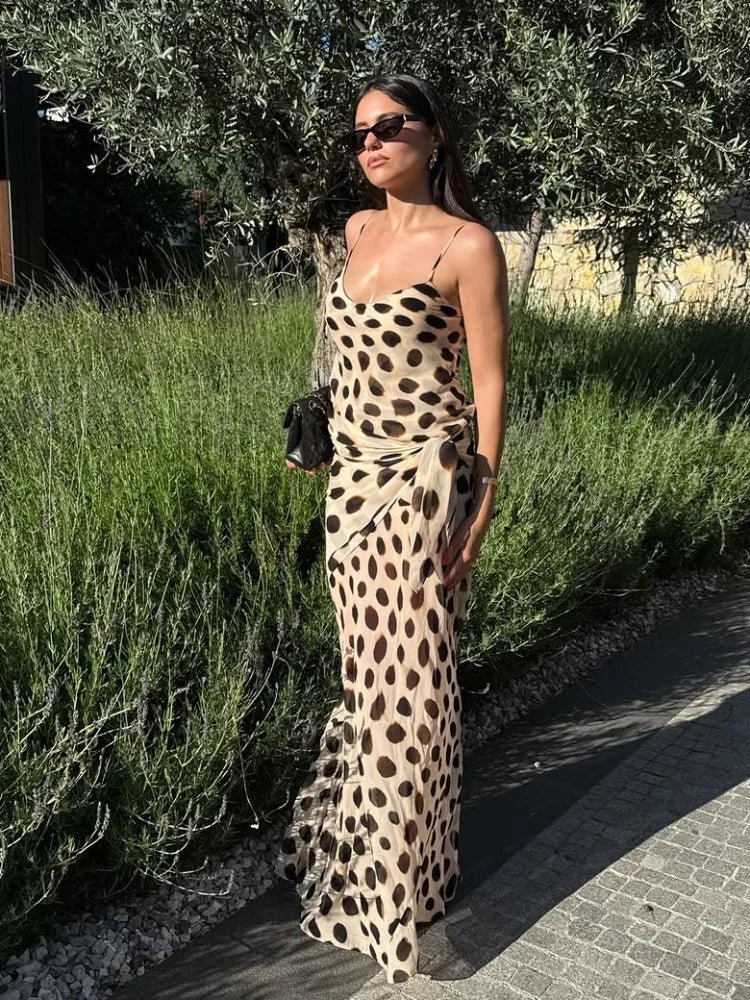 Vestido slip estampado Sophia