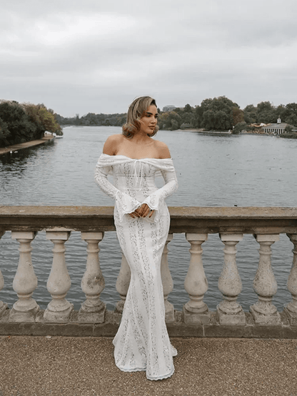 Maren Carmen-Spitzen-Maxikleid