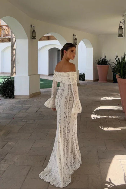 Maren Carmen-Spitzen-Maxikleid