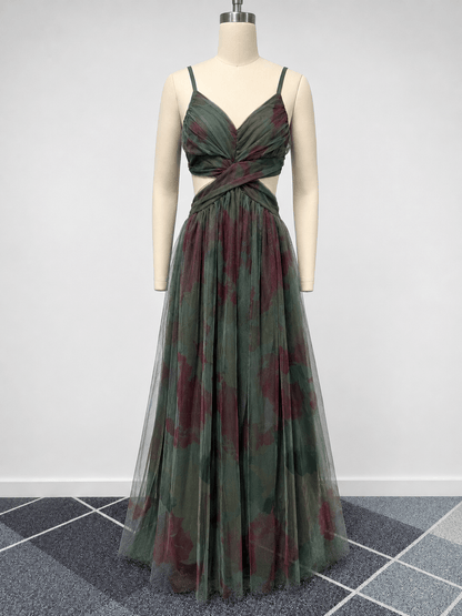 Vestido longo Briony em malha floral