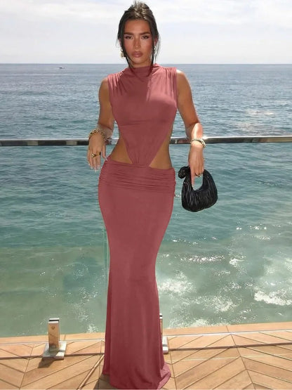 Matilda Cutout Vestido Maxi Espalda Descubierta
