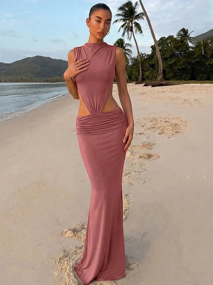 Matilda Cutout Vestido Maxi Espalda Descubierta