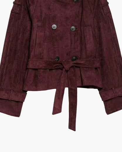 Veste Miriam col entonnoir en suède