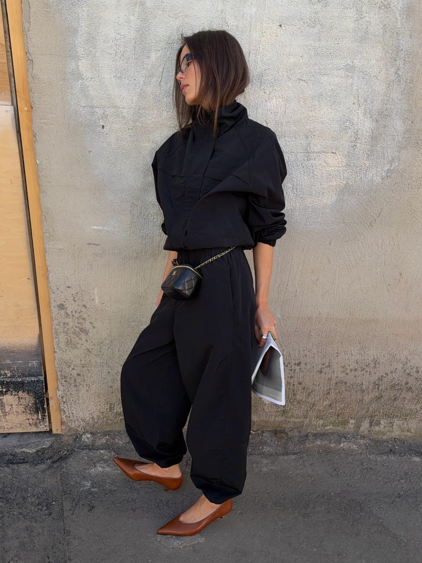 Carla Funnel Neck Windbreaker Jacket