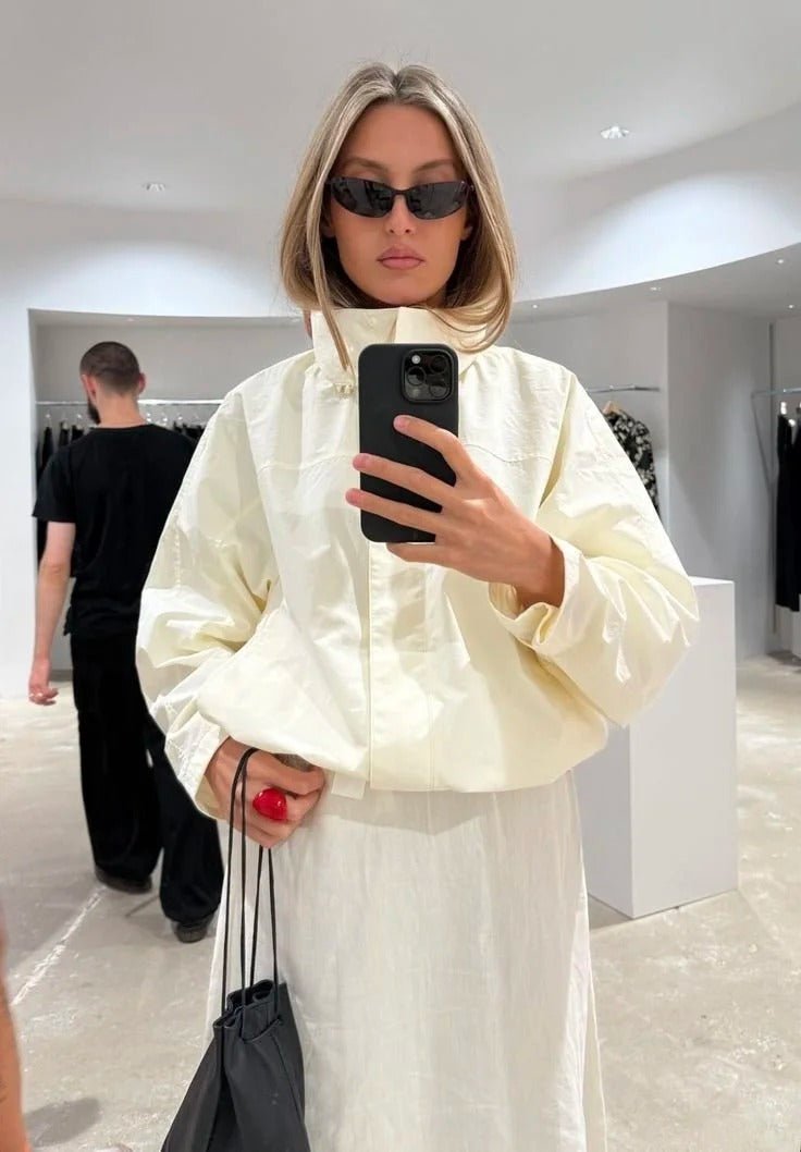 Carla Funnel Neck Windbreaker Jacket