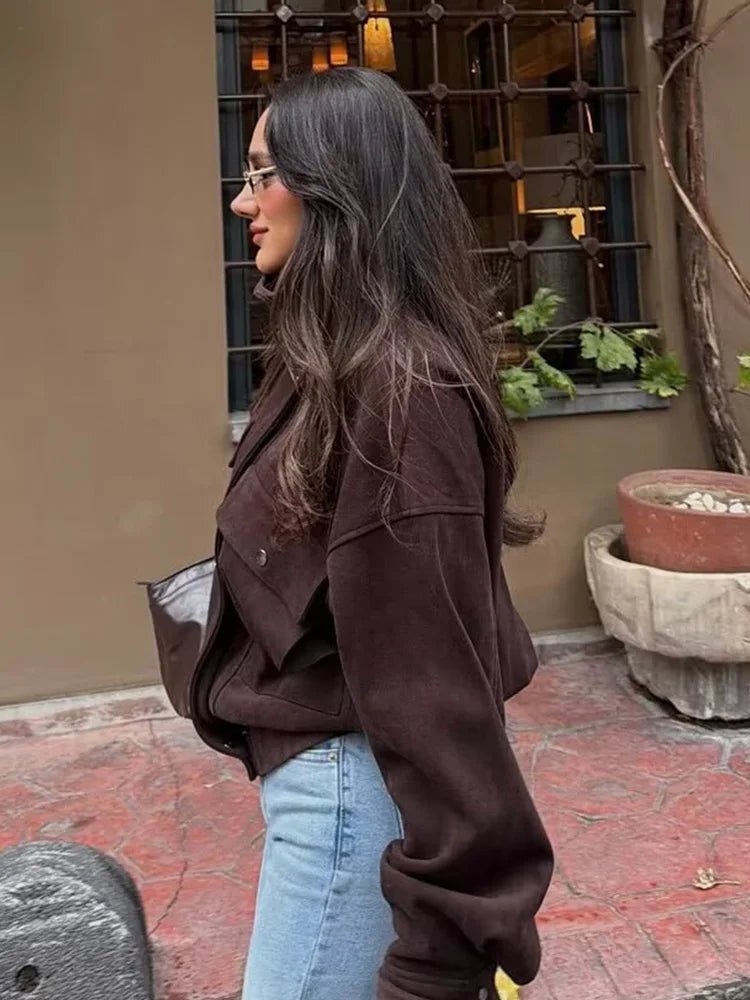 Valerie Vintage Oversized Bomber Jacket