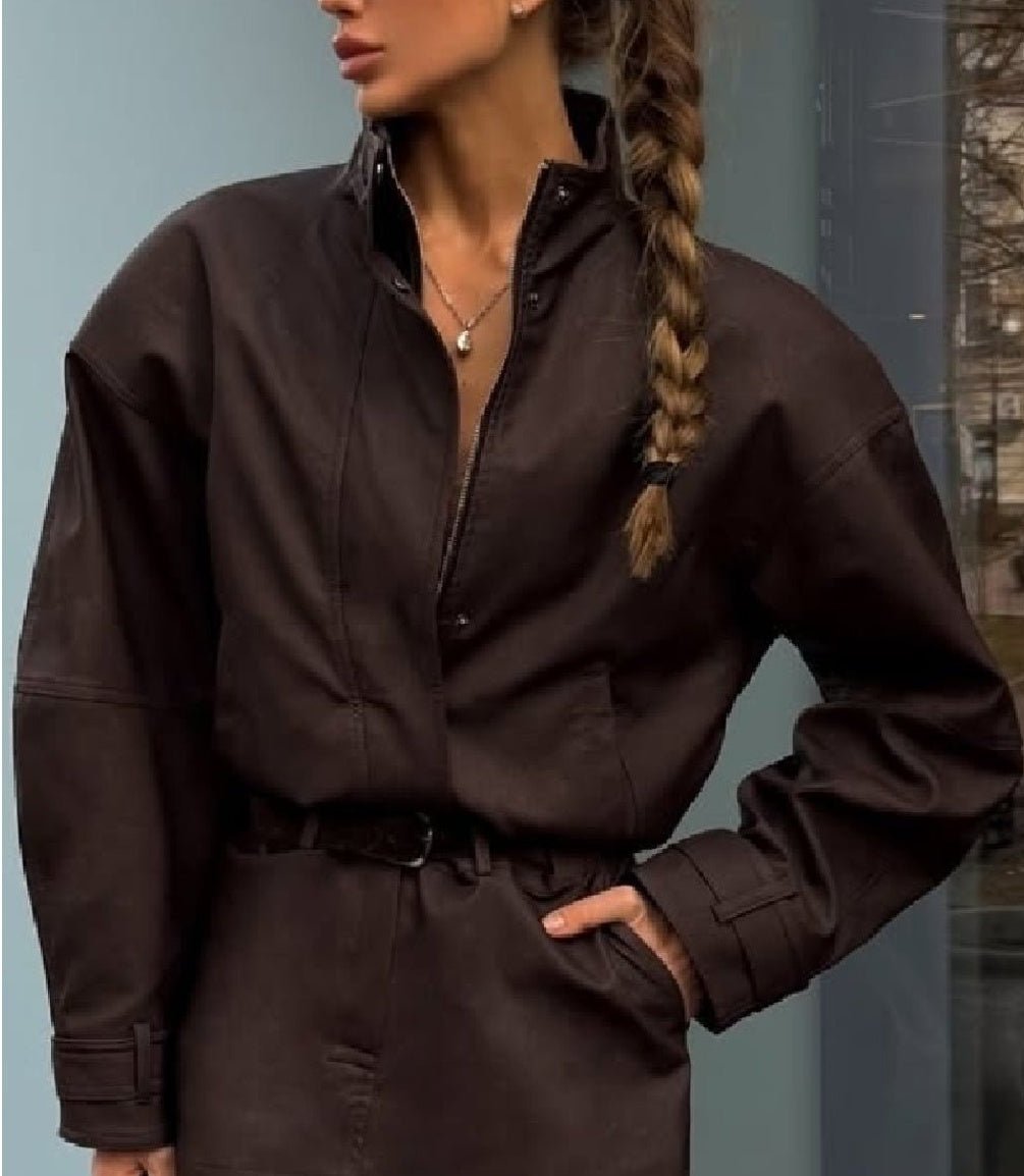 Nina Faux Suede Zip Jacket