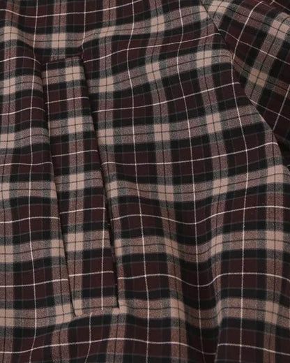 Eva Hochkragen Karierte Reißverschlussjacke