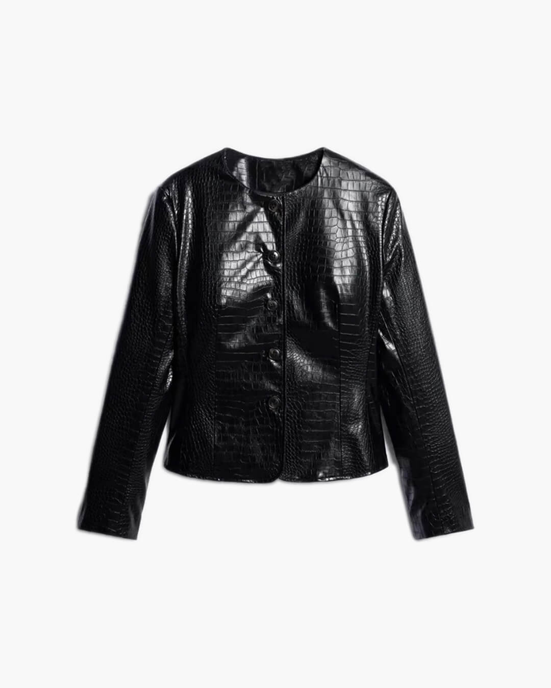 Lola Croc geprägte Kunstlederjacke